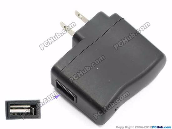 ACP USB USB- AC Power AC to USB Port, CM-002, US, 5V 500mA, Black