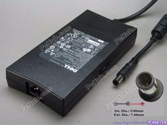 Dell Common Item (Dell) AC Adapter- Laptop 19.5V 6.7A, 7.4/5.0mm With Pin, 3-Prong