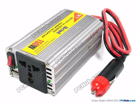 Mcind Power Inverter DC Power Inverter Inverter, C150, 150W, US/EU/UK Socket, Silver