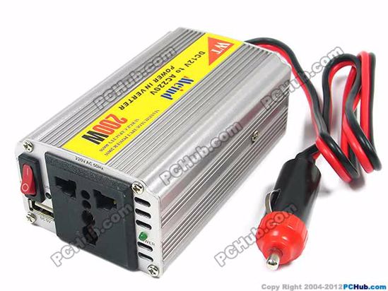 Mcind Power Inverter DC Power Inverter Inverter, C200, 200W, US/EU/UK Socket, Silver