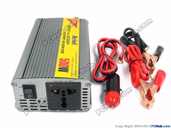 Mcind Power Inverter DC Power Inverter Inverter, C500, 500W, US/EU/AU/UK Socket, Silver