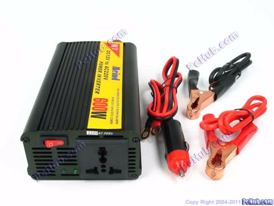 Mcind Power Inverter DC Power Inverter Inverter, C600, 600W, US/EU/AU/UK Socket, Black