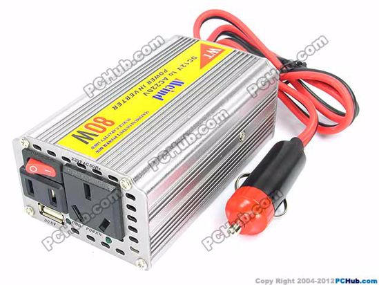 Mcind Power Inverter DC Power Inverter Inverter, C80, 80W, US/AU Socket, Silver