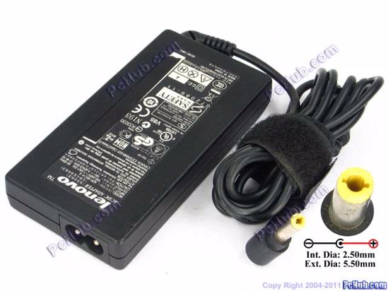 Lenovo Common Item (Lenovo) AC Adapter- Laptop 19V 3.42A, 5.5/2.5mm, 2-Prong