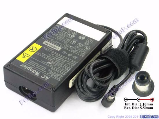 IBM Common Item (IBM) AC Adapter- Laptop 19V 2.4A, 5.5/2.1mm, 2-Prong