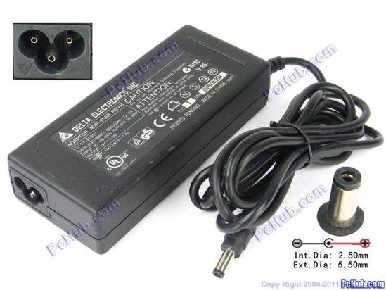 Delta Electronics ADP-90AB AC Adapter- Laptop 19V 4.74A, 5.5/2.5mm, 3-Prong