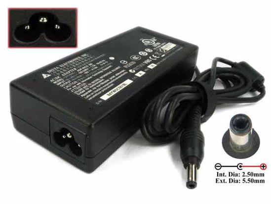 Delta Electronics ADP-90SB BB AC Adapter NEW Original 19V 4.74A, 5.5/2.5mm, 3-Prong, New