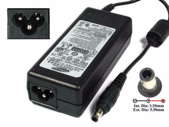 Samsung Laptop Common Item (Samsung Laptop) AC Adapter- Laptop 19V 3.16A, 5.5/3.0mm With