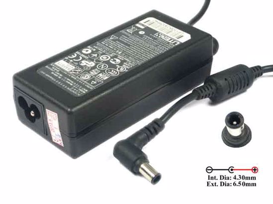 LITE-ON PA-1650-68 AC Adapter- Laptop 19V 3.42A, 6.5/4.3mm With Pin, 3-Prong