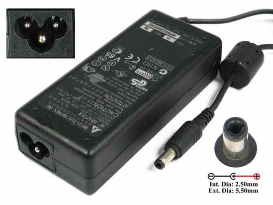 Delta Electronics ADP-60DH REV.B AC Adapter- Laptop 19V 3.16A, 5.5/2.5mm, 3-Prong