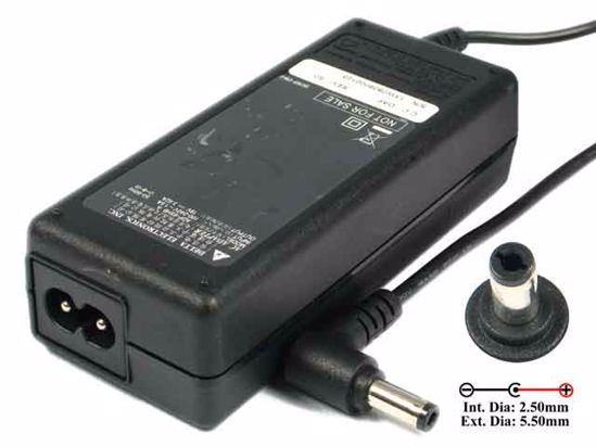 Delta Electronics ADP-65HB A AC Adapter- Laptop 19V 3.42A, 5.5/2.5mm, 2-Prong