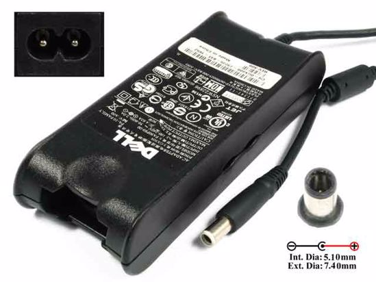 Dell Common Item (Dell) AC Adapter- Laptop 19.5V 4.62A, 7.4/5.0mm With Pin, 2-Prong