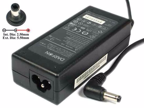 Other Brands DARFON AC Adapter- Laptop 20V 3.25A, 5.5/2.5mm, 3-Prong