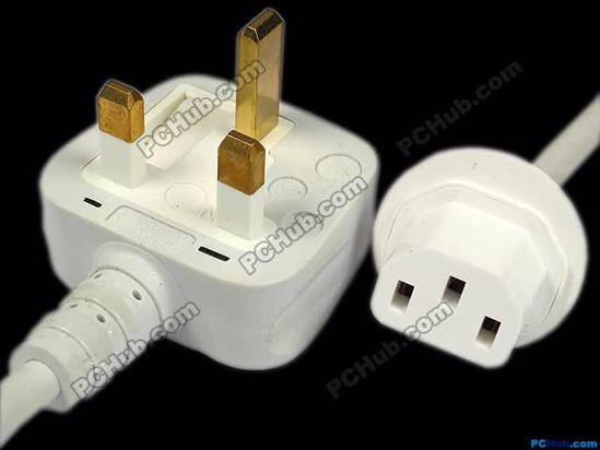 Apple Common Item (Apple) Power Cord IEC C13 Volex APC13G. BS1363