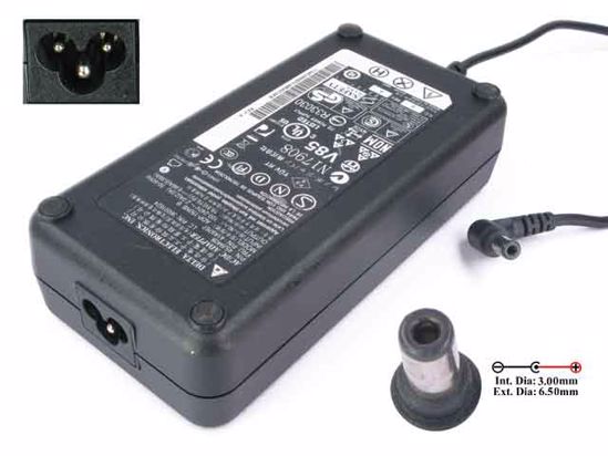 Delta Electronics ADP-150NB B AC Adapter- Laptop 19.5V 6.66A, 6.3/3.0mm, 3-Prong