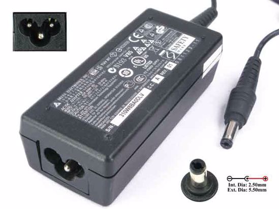 Delta Electronics ADP-40MH BD AC Adapter- Laptop 20V 2A, 5.5/2.5mm 12MM, 3-Prong