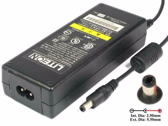 LITE-ON PA-1400-01 AC Adapter- Laptop 12V 3.33A, 5.5/2.5mm, 2-Prong