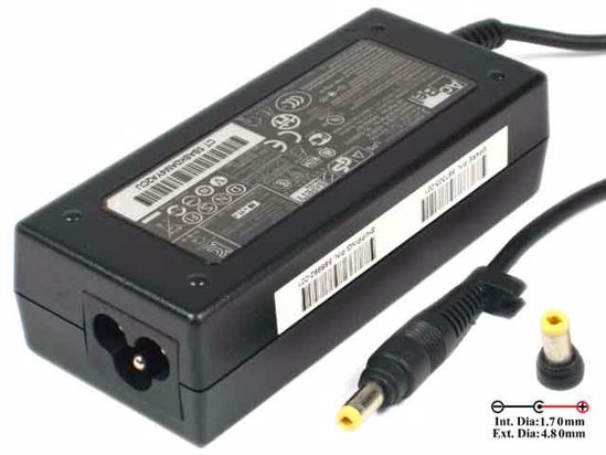 Acbel Polytech AD9014 AC Adapter- Laptop 19V 3.42A, 4.8/1.7mm, 3-Prong