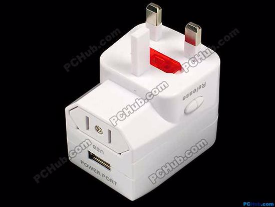 ACP Socket AC Plug Socket World travel adapter with USB, 250V 3A