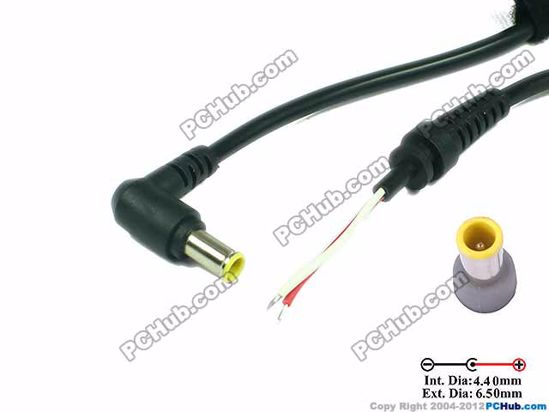 ACP Wire DC Tip Converter-Wire 2-Wire, To 6.5/4.3mm With Pin, 1000mm. 90 Watts