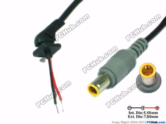 ACP Wire DC Tip Converter-Wire 2-Wire, To 7.9/5.5mm With Pin, 1000mm. 90 Watts