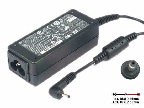 ASUS Common Item (Asus) AC Adapter- Laptop 19V 2.1A, 2.5/0.7mm 3-Prong, New