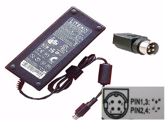 LITE-ON PA-2400-01Ck AC Adapter 20V Above 24V 5A, P3 4=