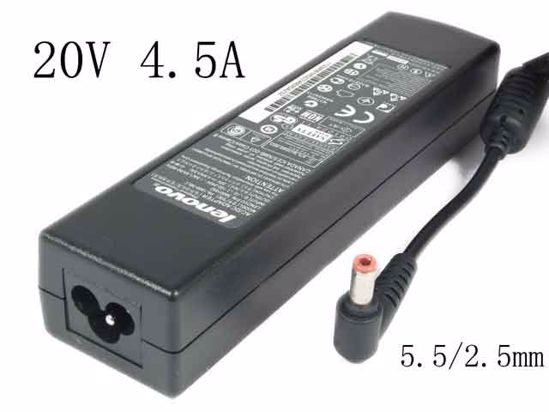 Lenovo B465 Series AC Adapter NEW Original 20V 4.5A, 5.5/2.5mm, 3 Prong, New