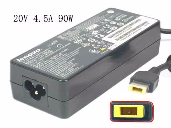 Lenovo ThinkPad X1 Carbon AC Adapter NEW Original 20V 4.5A, Rectangular Tip, 3 Prong, Ne