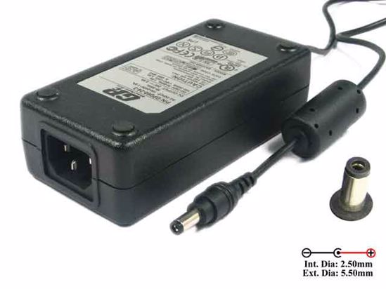 Other Brands Global Power AC Adapter 20V Above 24V 2.5A, 2.5/5.5mm, C14