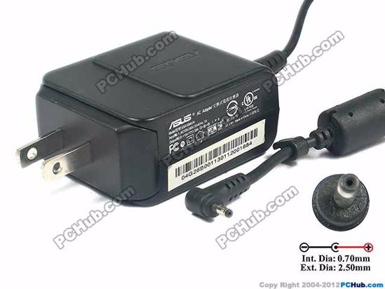 ASUS 1015PEM AC Adapter- Laptop 19V 1.58A, 2.5/0.7mm, US 2-Pin Plug