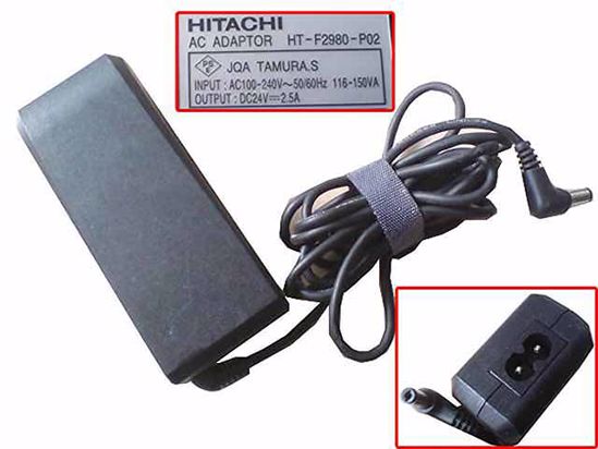 Hitachi Common Item (Hitachi) AC Adapter- Laptop 24V 2.5A, 5.5/2.1mm, 2-Prong