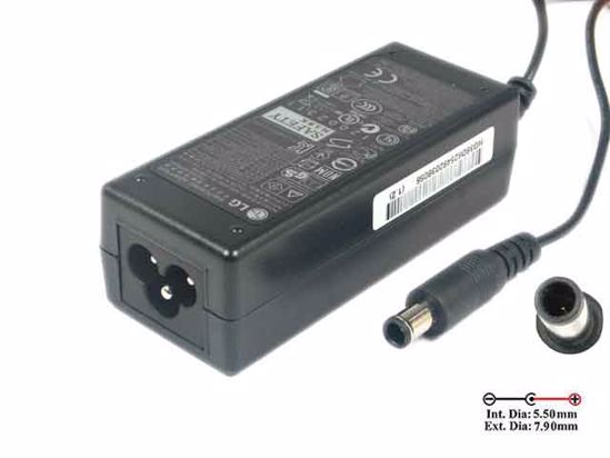 LG Common Item (LG) AC Adapter- Laptop 19V 1.3A 23W,Barrel 7.9/5.5mm With Pin, 3-prong