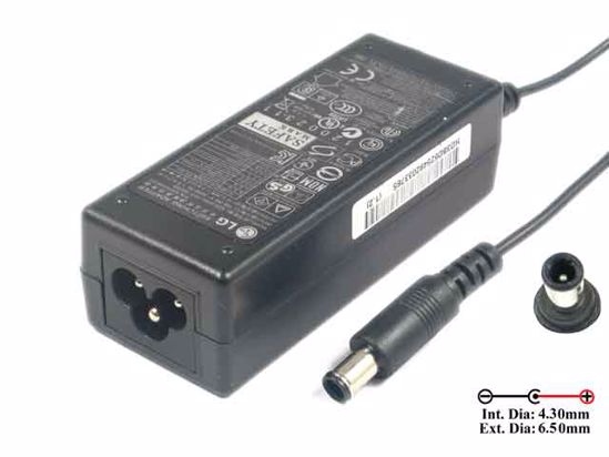 LG Common Item (LG) AC Adapter NEW Original 19V 1.3A, 6.5/4.3mm With Pin, 3-Prong, New,