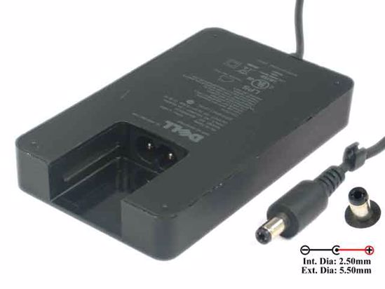 Dell Adamo 13 AC Adapter- Laptop 15V 3A, 5.5/2.5mm, 2-Prong