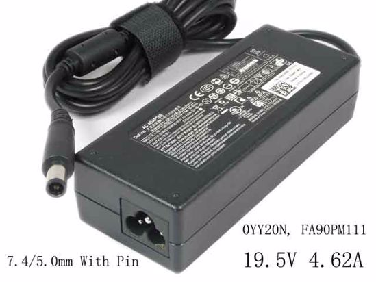 Dell Inspiron 14R (N4110) AC Adapter NEW Original 19.5V 4.62A, 7.4/5.0mm With Pin, 3-Pro