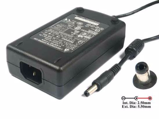 Li Shin LSE9901B1250 AC Adapter NEW Original 12V 5A, 5.5/2.5mm, 12mm, C14, NEW