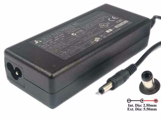 Delta Electronics ADP-60PB AC Adapter NEW Original 12V 5A, 5.5/2.5mm, 12mm, 3-Prong, New