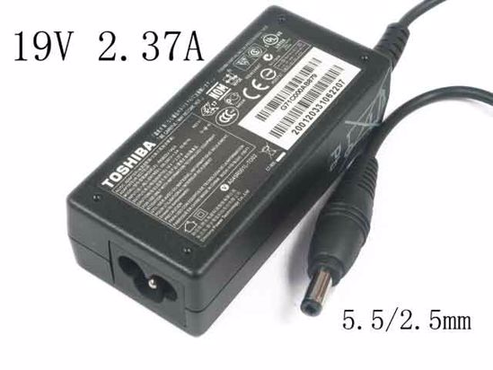 Toshiba Libretto W100 AC Adapter NEW Original 19V 2.37A, 5.5/2.5mm, 3-Prong, New, d