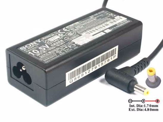 Sony Vaio Duo 11 AC Adapter NEW Original 10.5V 4.3A, 4.8/1/.7mm, 3-Prong, New