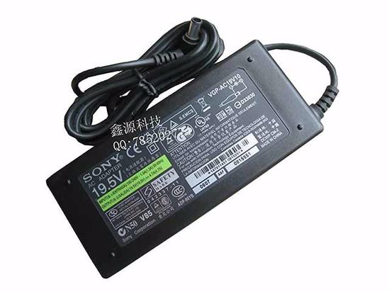 Sony Vaio PCG-6C1N AC Adapter NEW Original 19.5V 4.7A, 6.0/4.3mm, 3-Prong, New