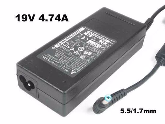 Delta Electronics ADP-90SB BB AC Adapter NEW Original 19V 4.74A, 5.5/1.7mm, 3-Prong, New