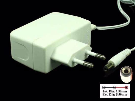 DVE DSA-15P-12 AC Adapter NEW Original 12V 0.5A, 5.5/2.5mm, EU 2-Pin