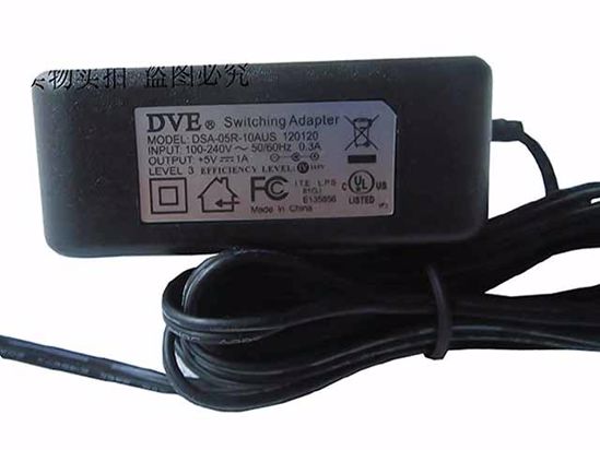 DVE DSA-05R-10AUS AC Adapter NEW Original 5.2V 1A, 5.5/2.5mm,US 2-Pin