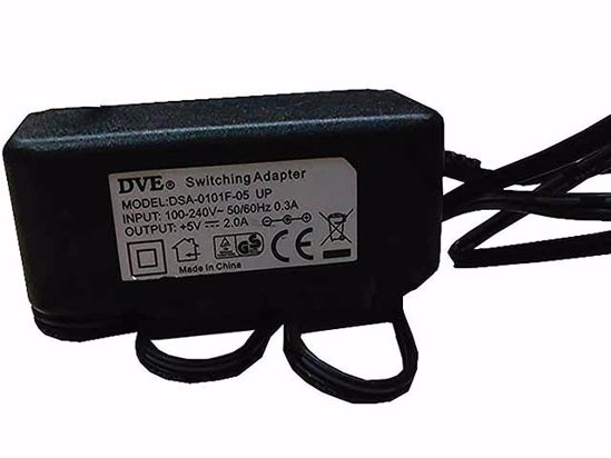 DVE DSA-0101F-05 AC Adapter NEW Original 5V 2A, 3.5/1.35mm, US 2-Pin