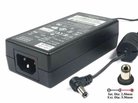 Cisco AA25480L AC Adapter- Laptop 48V 0.38A, Barrel 5.5/2.5mm, IEC C14