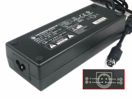 Li Shin 0227B24130 AC Adapter NEW Original 24V 5.42A,4-Pin P3 4=V