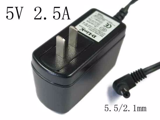 D-Link AF1805-N AC Adapter NEW Original 5V 2.5A, 5.5/2.1mm, US 2-Pin, New