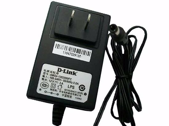 D-Link AMS4-1202000FC AC Adapter NEW Original 12V 2A, 5.5/2.1mm, US 2-Pin, New