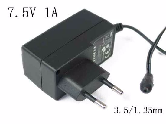 LEI / Leader MU08A9075100-C5 AC Adapter NEW Original 7.5V 1A, 3.5/1.35mm, EU 2-Pin, New